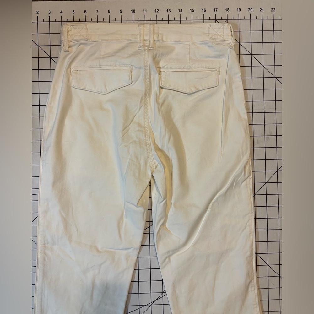 NWT Pistola Women’s Size 28 Ecru High Rise Cropped Utility Pant - Picture 7 of 10